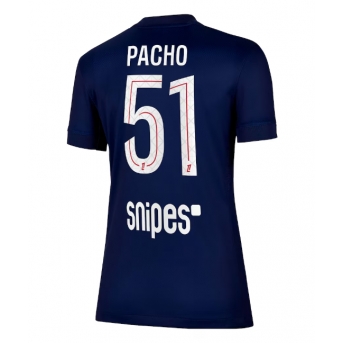 Billige Fotballdrakt Paris Saint-Germain Willian Pacho #51 Replika Hjemmedrakt Dame 2025-26 Kortermet